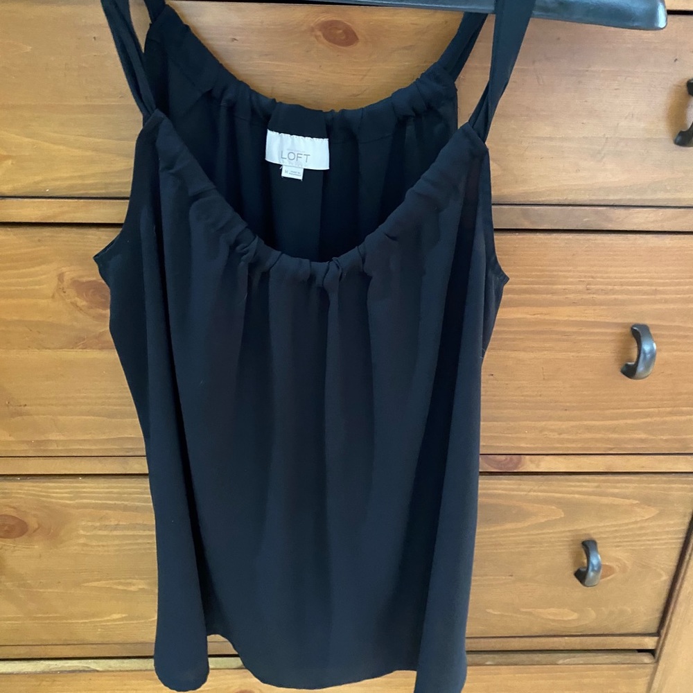 LOFT black dressy sleeveless top size Medium